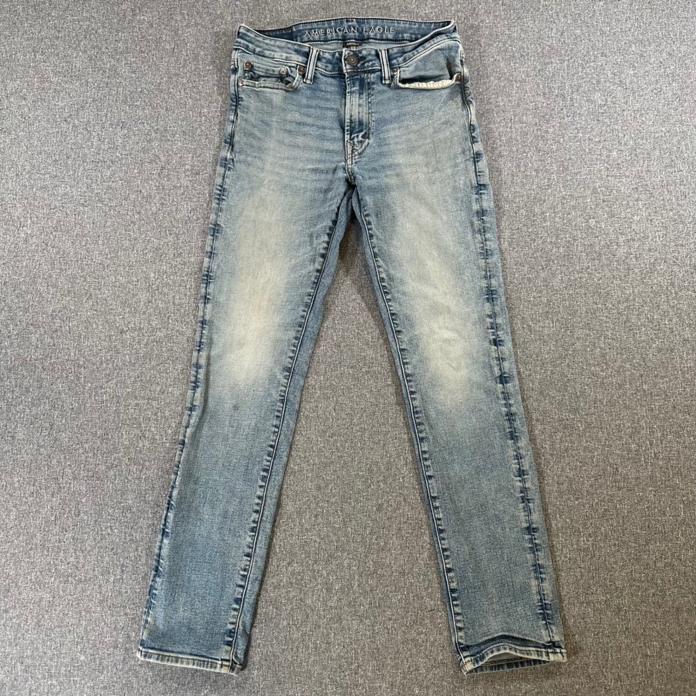 American Eagle Jeans Mens 29x32 Airflex+ Slim Light Wash Blue Stretch